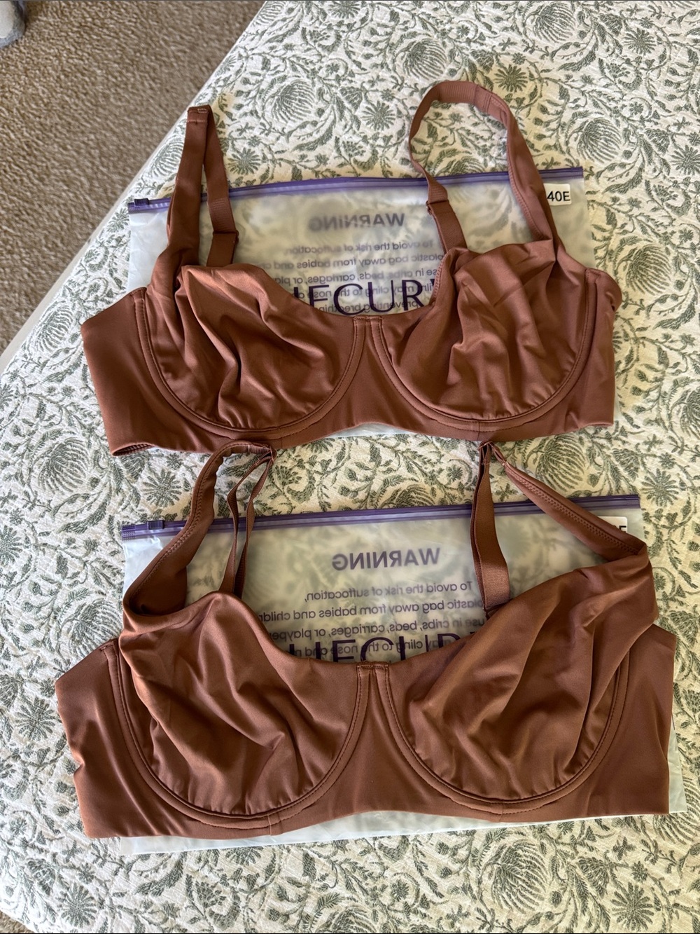 Everyday Support Underwire Bra in Warm Brown— you get both!!